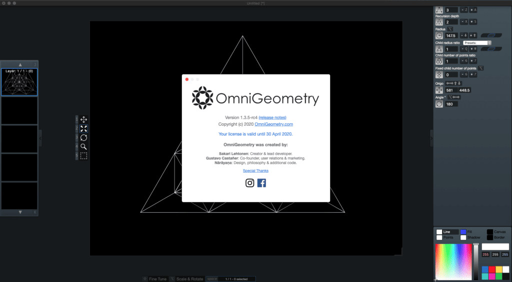 OmniGeometry 1.3.5 release candidate 4 -screenshot.